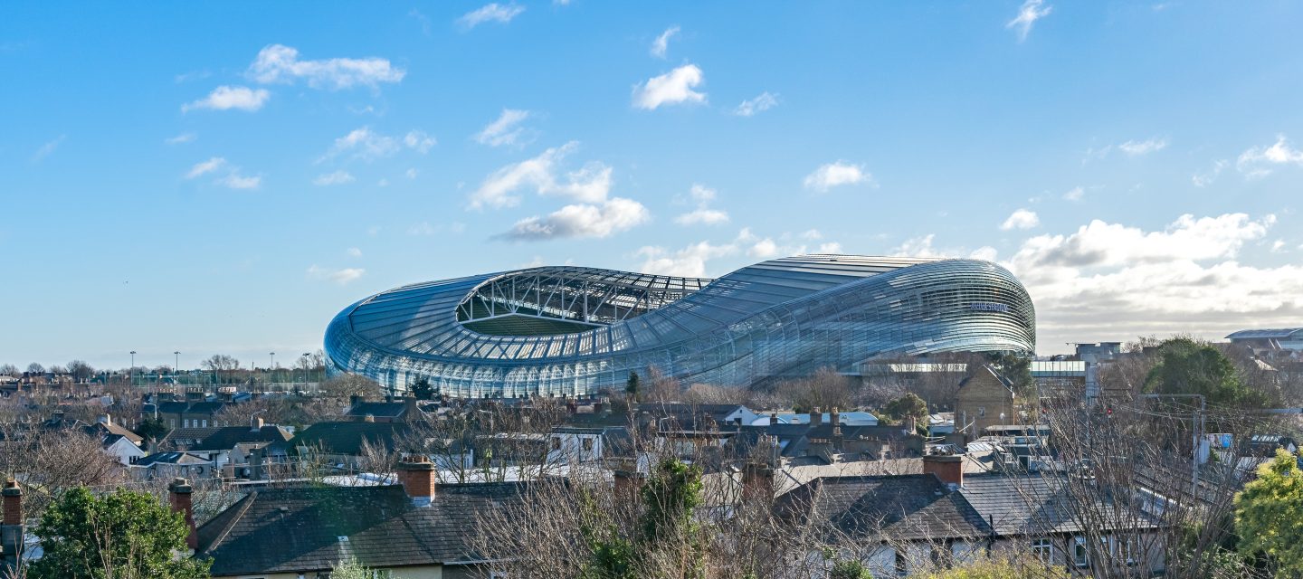 De voetbalstadions van Dublin