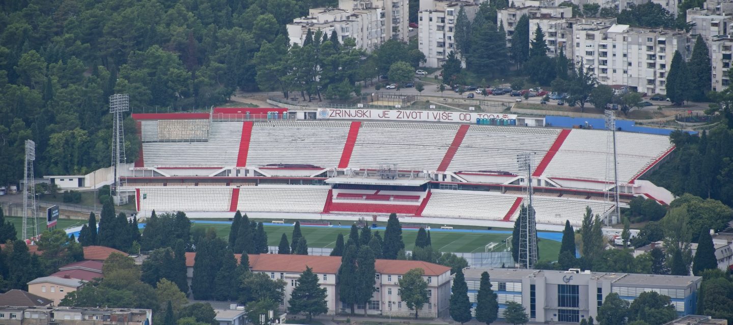 De stadionroof van Mostar